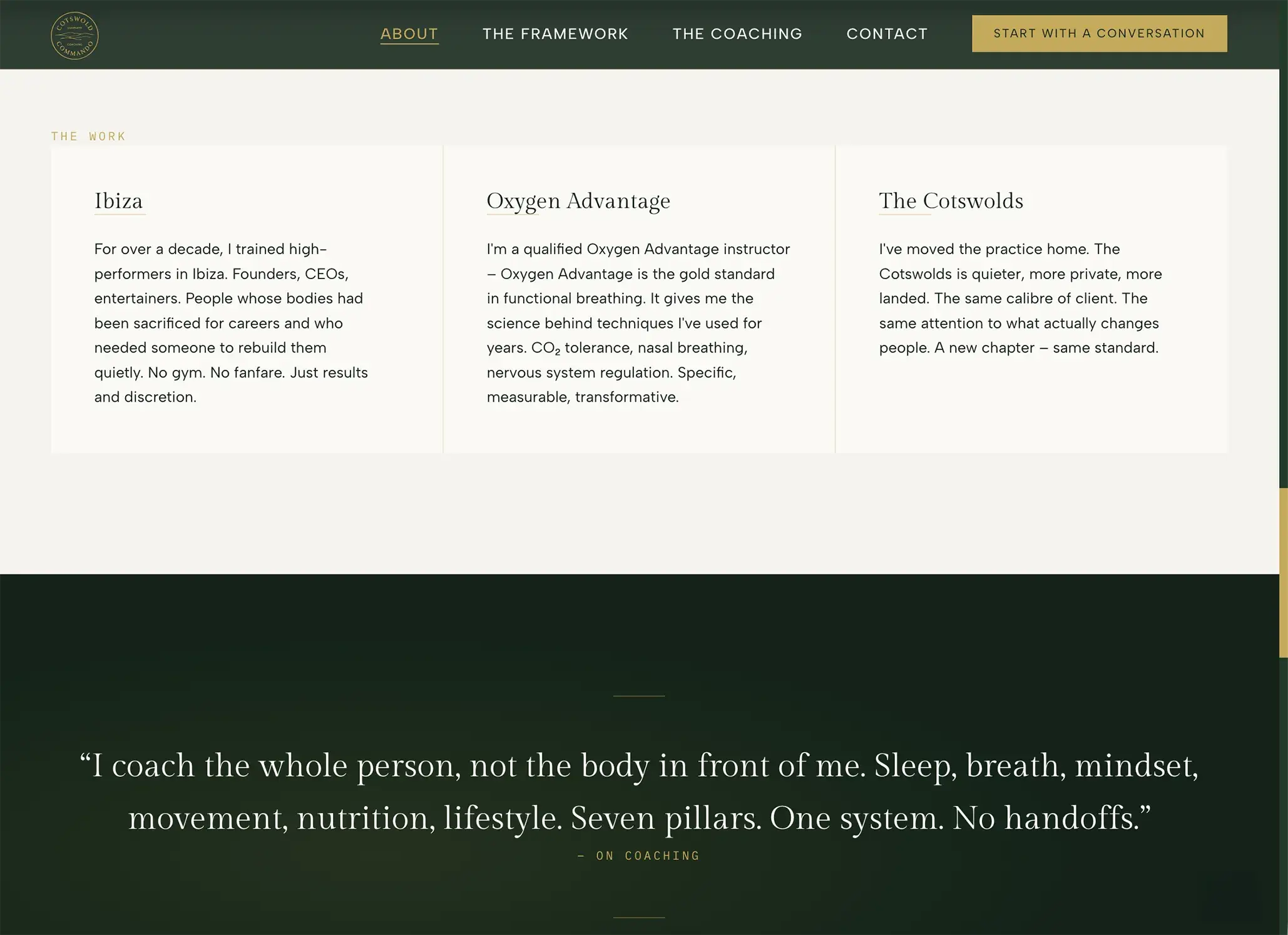 The Cotswold Commando about page