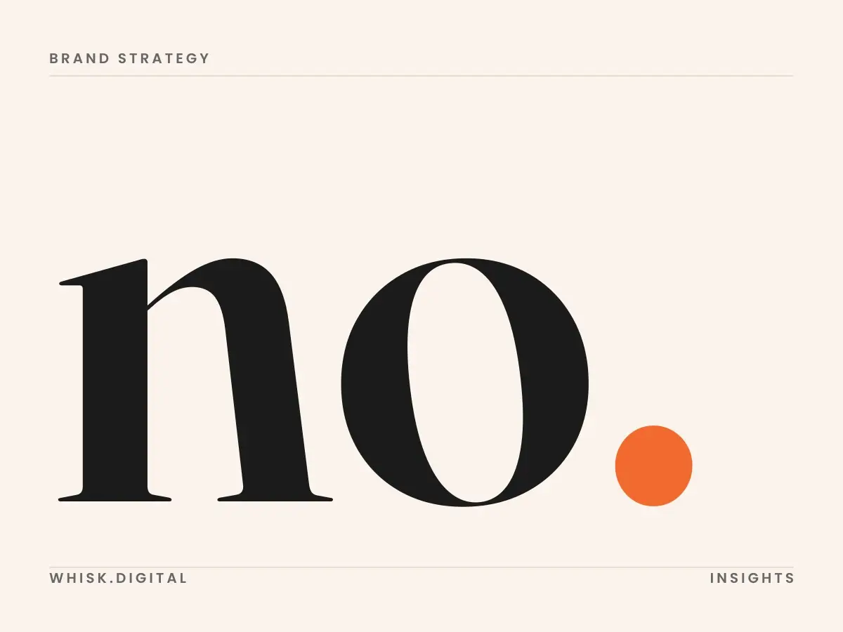 Cover for: Brand strategy is the art of saying no