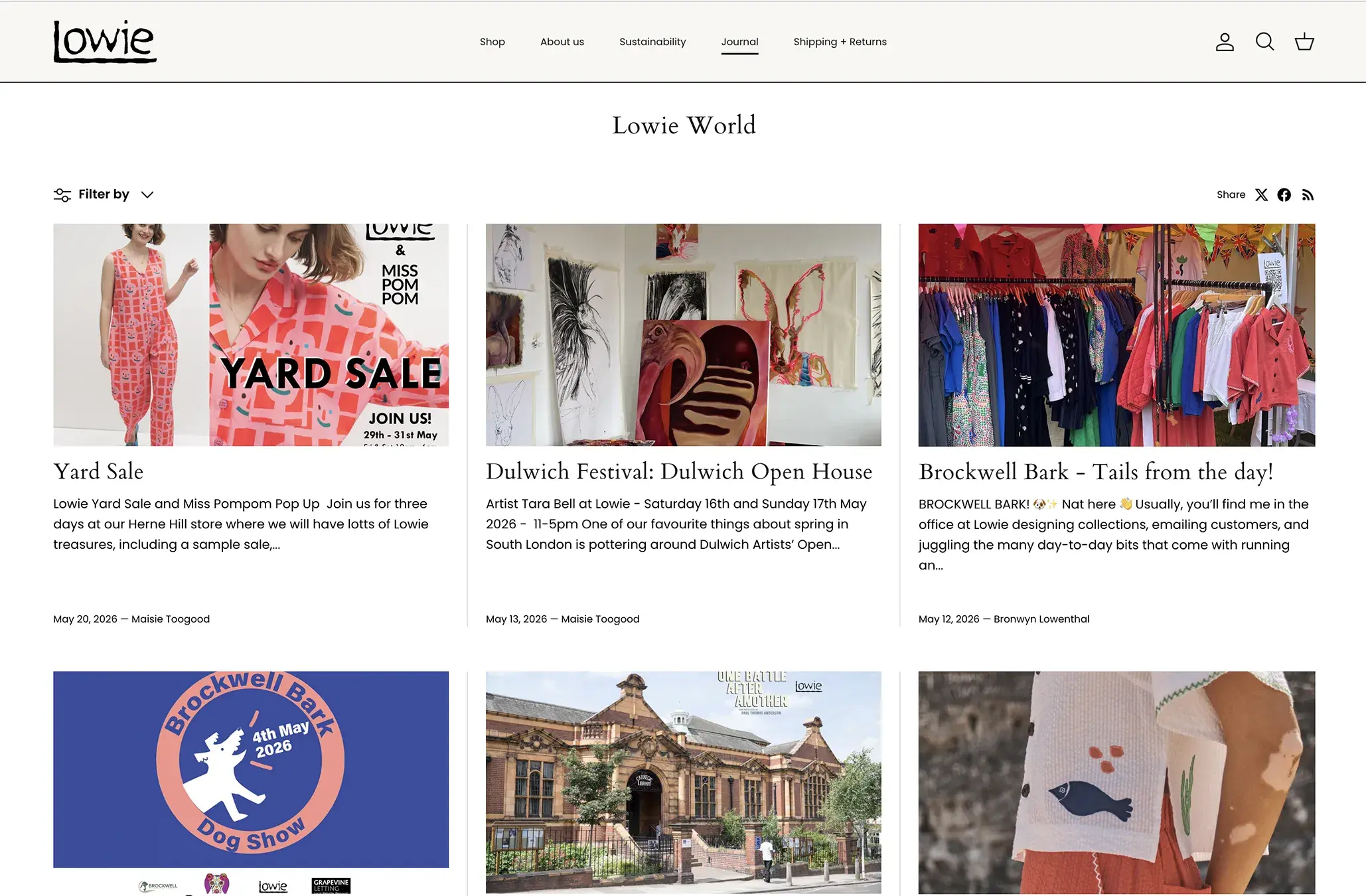 The Lowie Journal page, carrying the same editorial grammar across every page