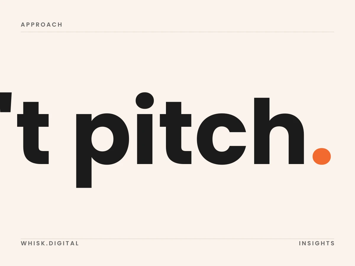 Cover for: Why we don't pitch